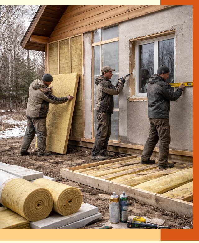 Утепление дачного дома в Хабаровске от 4887 руб/м2 — недорого | ТепломастерХбр
