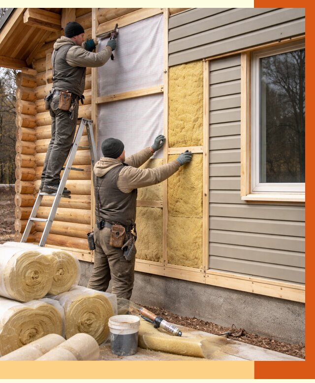 Утепление деревянного дома в Хабаровске от 6379 руб./м2 — заказать работы | ТепломастерХбр
